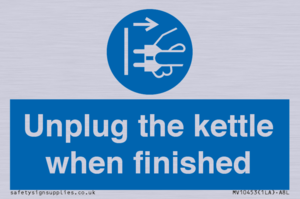 Unplug the kettle when finished